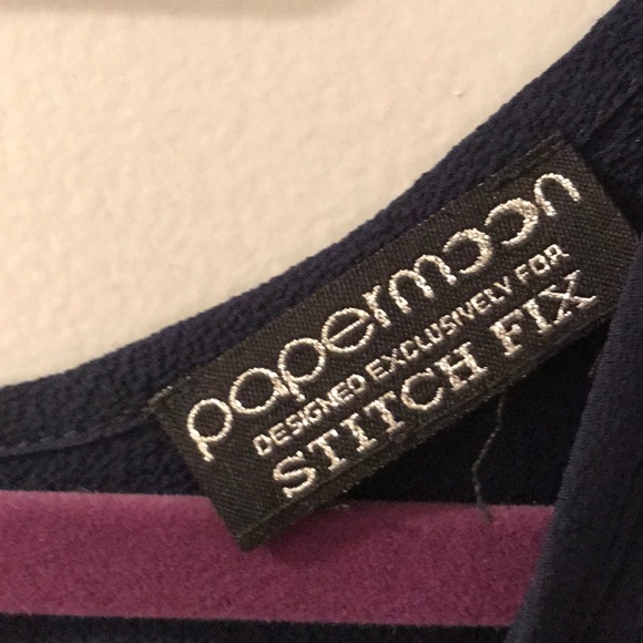 Navy blue Papermoon for Stitchfix Flowy blouse - Picture 3 of 5